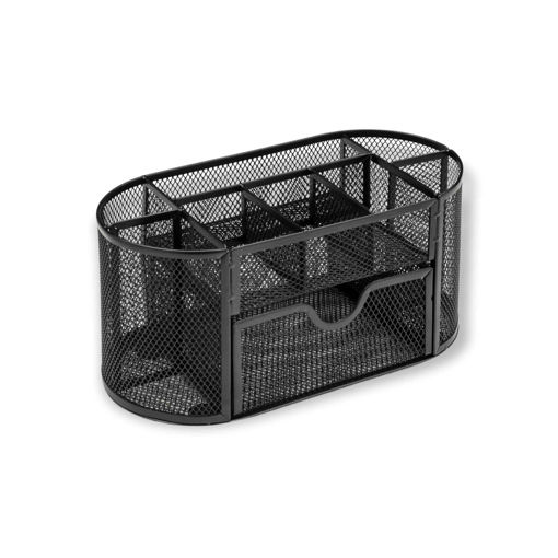 Picture of MESH BLACK DESK ORGANISER OVAL